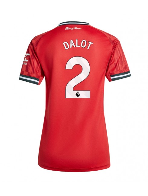 Billige Manchester United Diogo Dalot #2 Hjemmedrakt Dame 2025-26 Kortermet Billige Manchester United Diogo Dalot #2 Hjemmedrakt Dame 2025-26 Kortermet